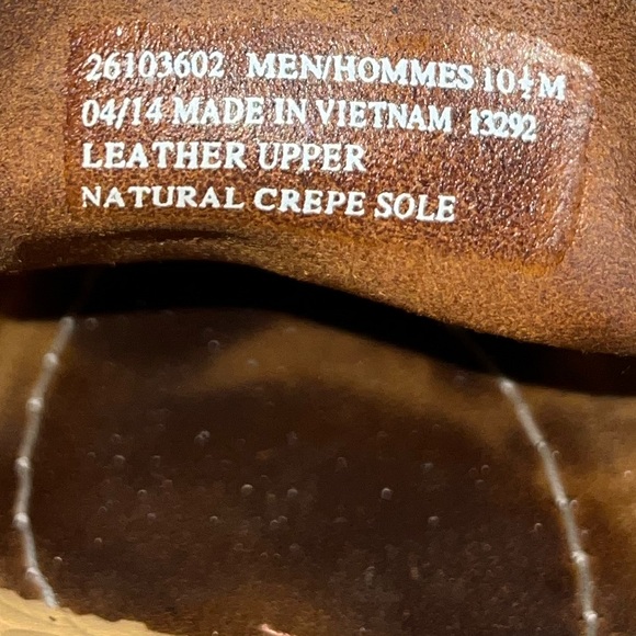 Clarks Original Wallabee in Beeswax Leather-Brown Sz 10.5M - Picture 5 of 7